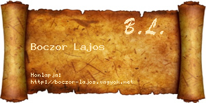 Boczor Lajos névjegykártya